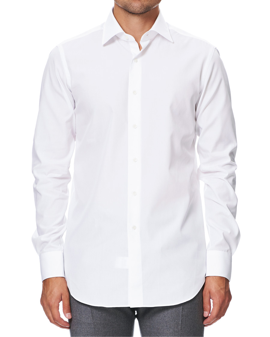 Herren | Hemden | Kamakura Shirts | Slim Fit Pinpoint Oxford Shirt White