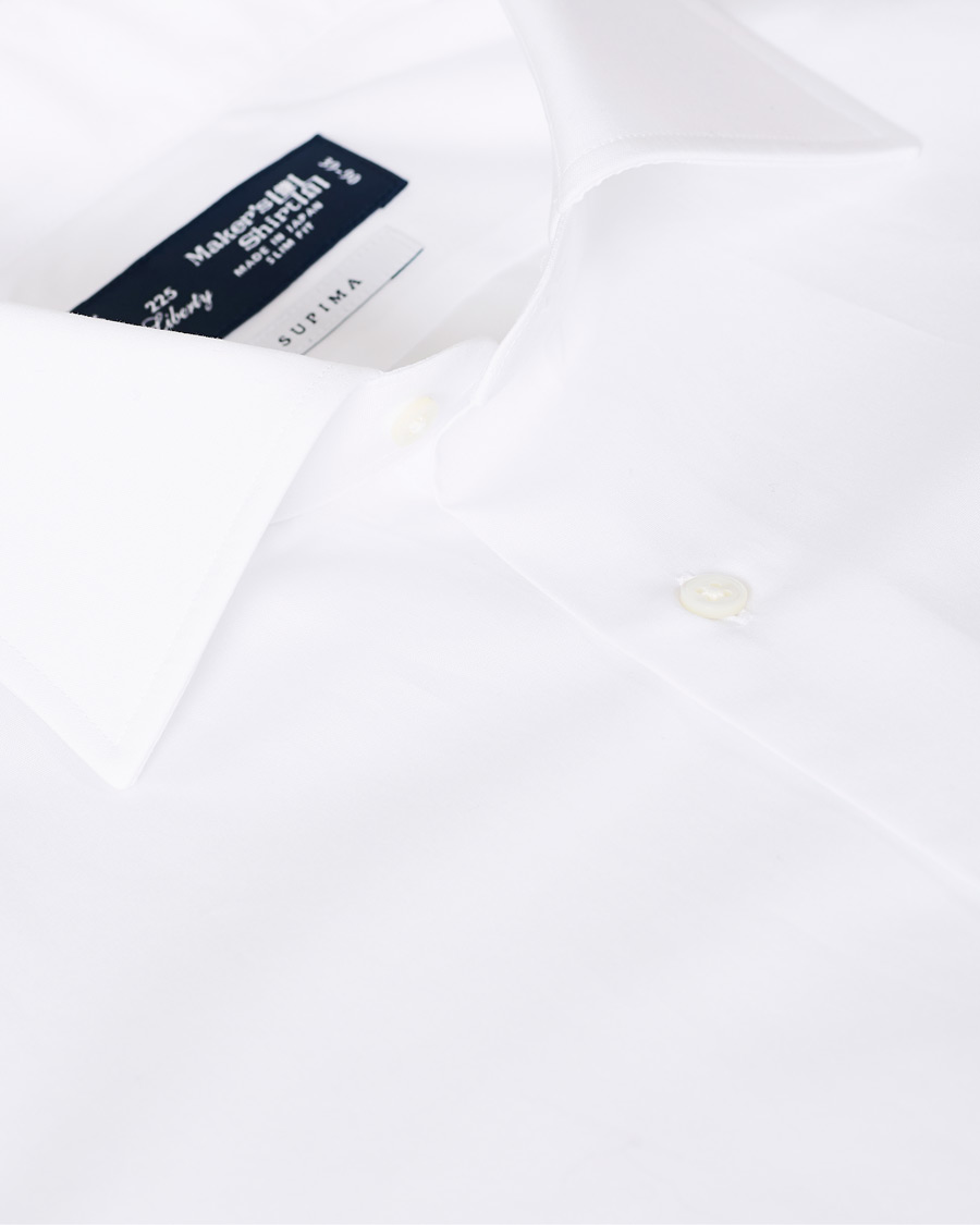 Herren | Hemden | Kamakura Shirts | Slim Fit Pinpoint Oxford Shirt White