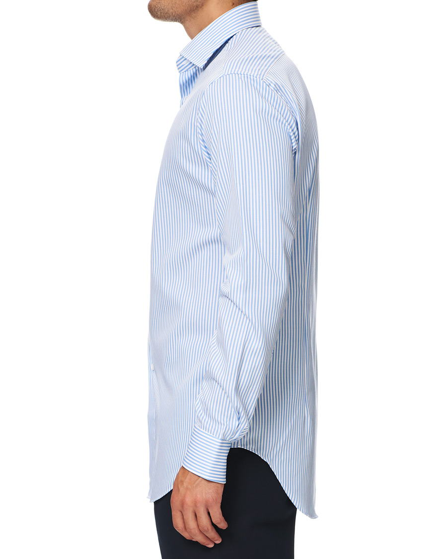 Herren | Hemden | Kamakura Shirts | Slim Fit Striped Travel Shirt Blue/White