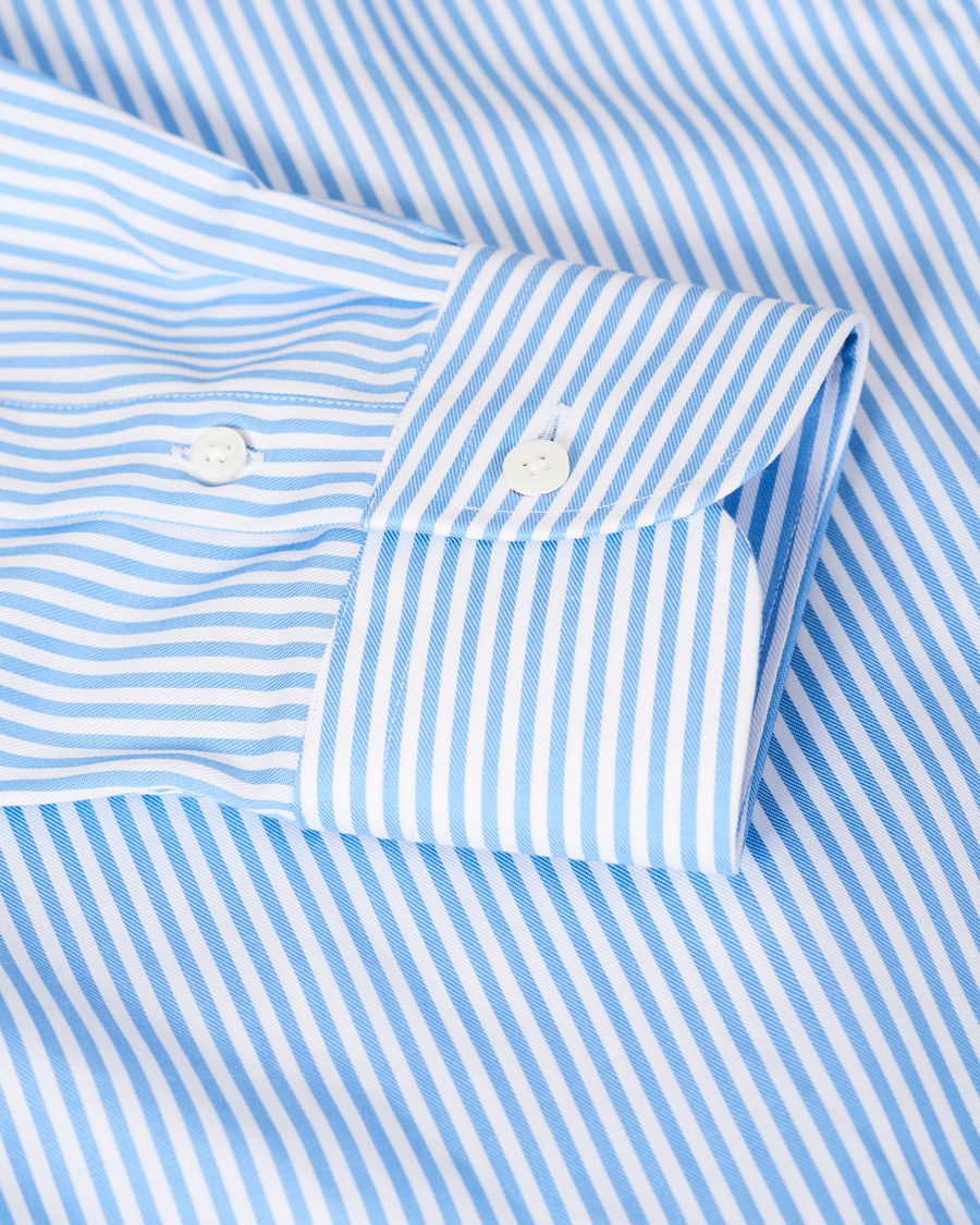 Herren | Hemden | Kamakura Shirts | Slim Fit Striped Travel Shirt Blue/White