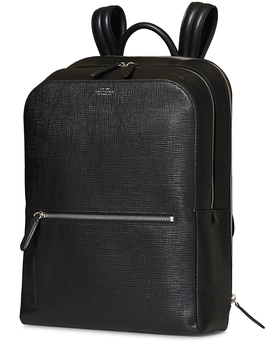 Herren | Smythson Panama Zip Around Backpack Black | Smythson | Panama Zip Around Backpack Black