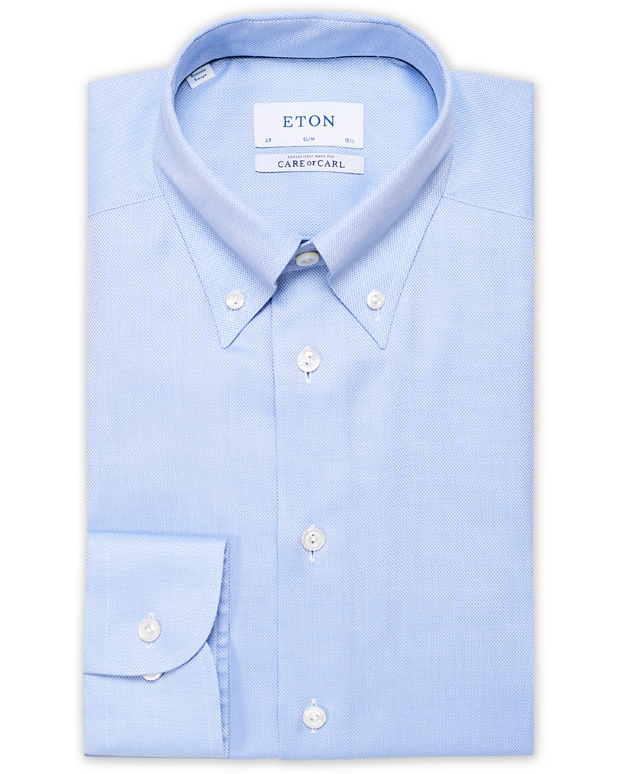 Herren | Hemden | Eton | Slim Fit Royal Oxford Button Down Shirt Light Blue