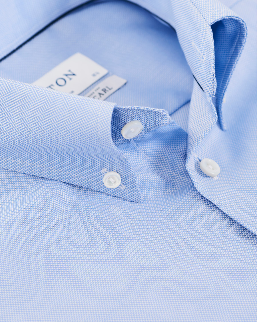 Herren | Hemden | Eton | Slim Fit Royal Oxford Button Down Shirt Light Blue