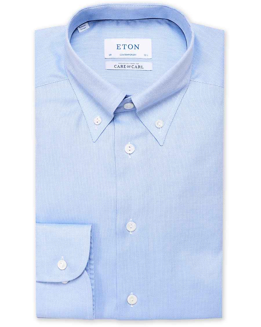 Herren | Hemden | Eton | Contemporary Fit Royal Oxford Button Down Shirt Light Blue