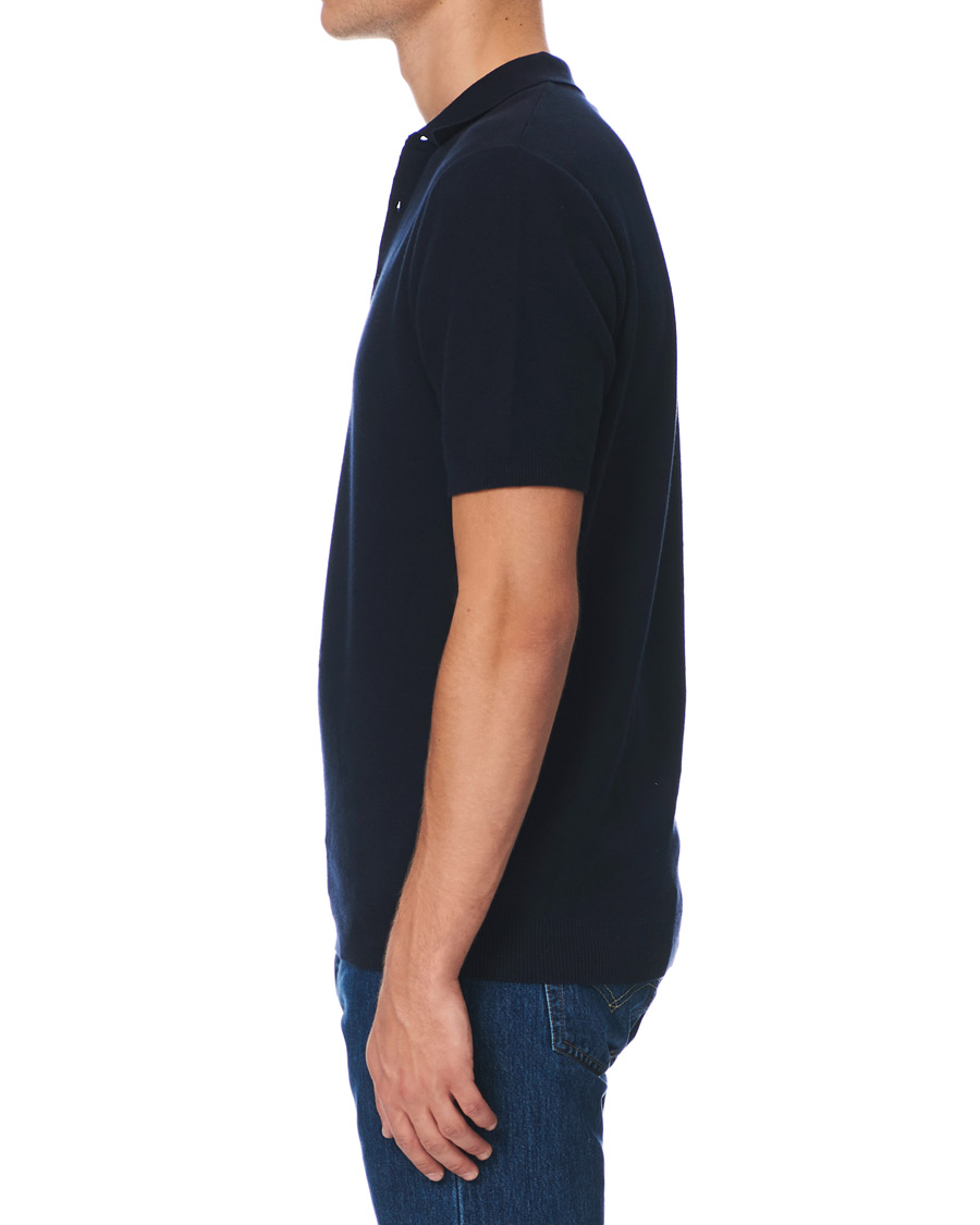 Herren | Poloshirts | Sunspel | Fine Texture Polo Navy