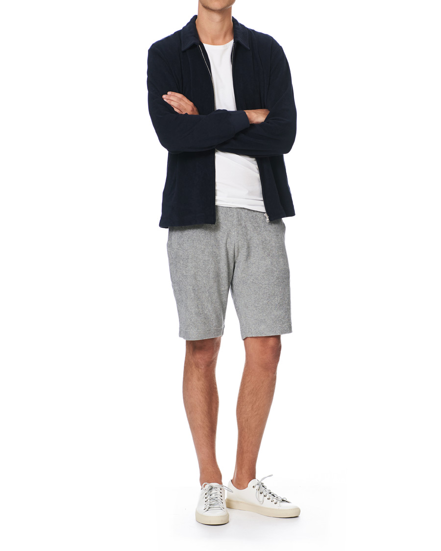 Herren | Shorts | Sunspel | Organic Cotton Towelling Shorts Grey Melange