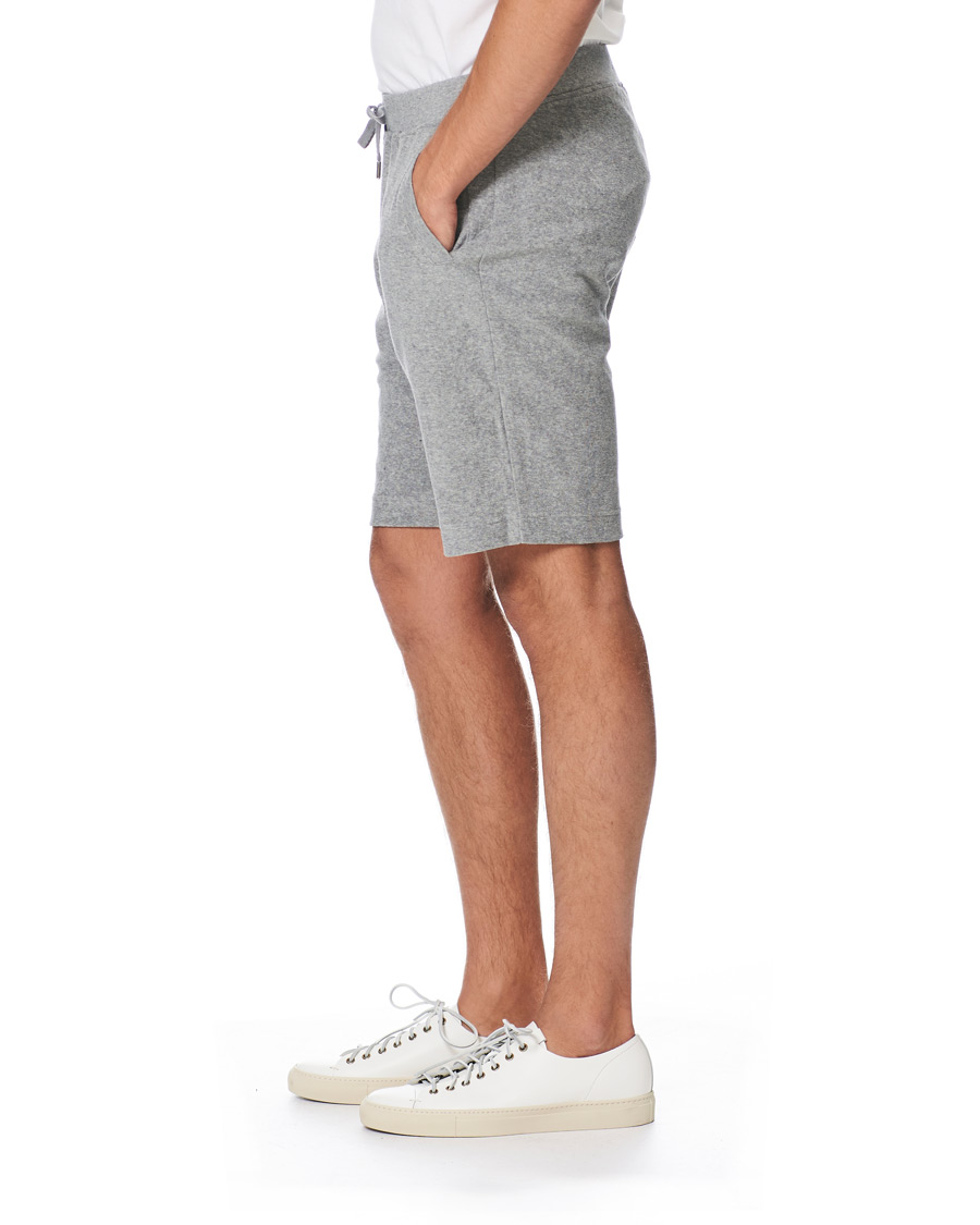 Herren | Shorts | Sunspel | Organic Cotton Towelling Shorts Grey Melange