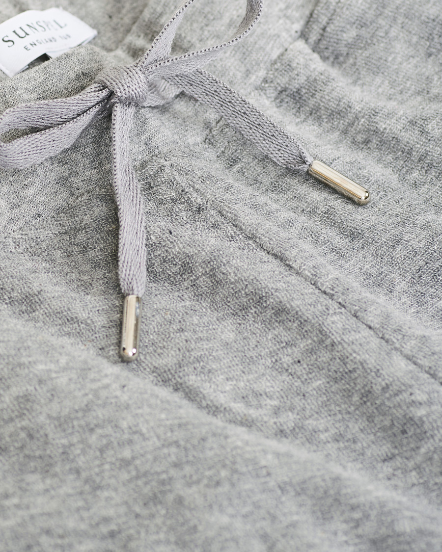 Herren | Shorts | Sunspel | Organic Cotton Towelling Shorts Grey Melange