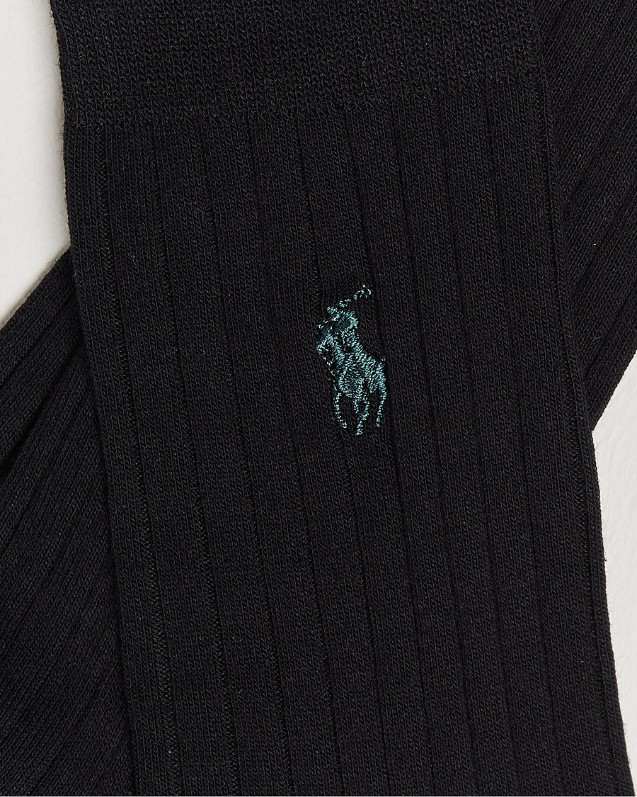 Herren | Polo Ralph Lauren | Polo Ralph Lauren | 3-Pack Egyptian Cotton Ribbed Socks Black