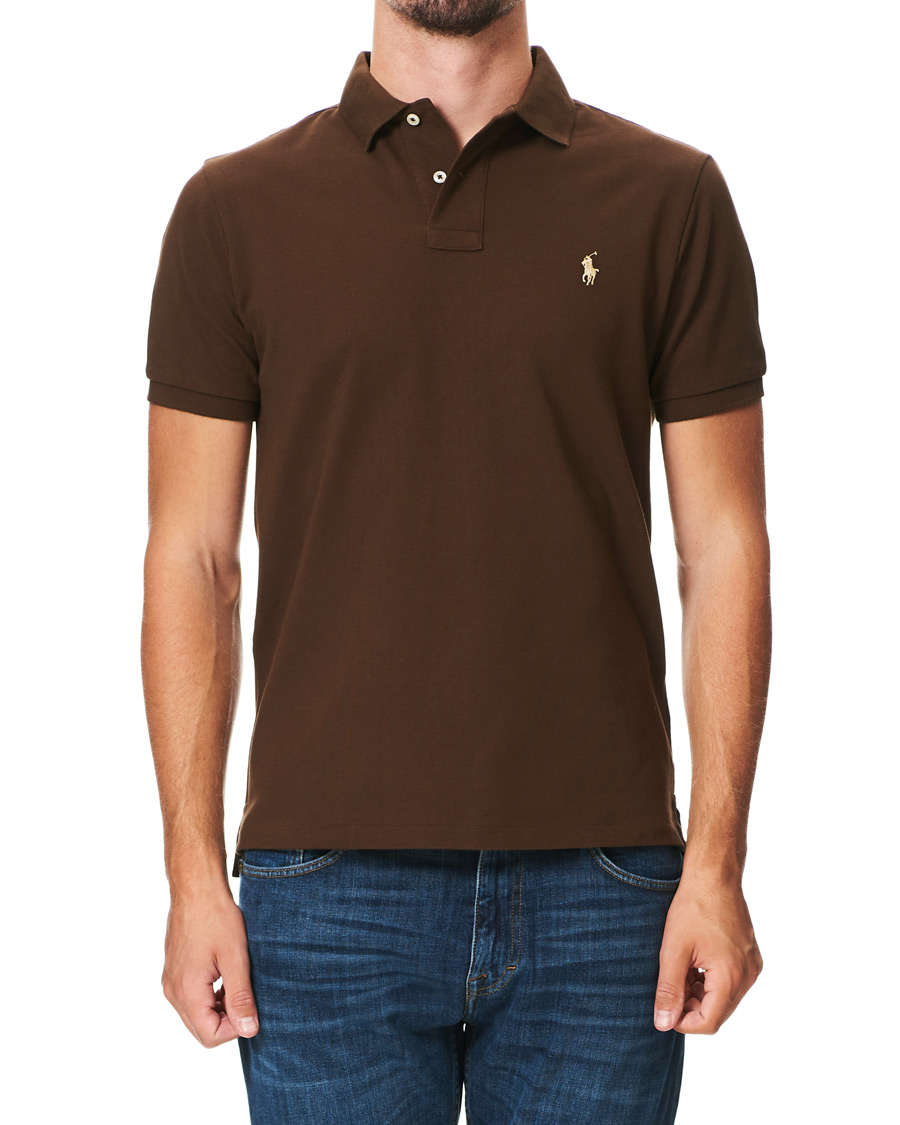 Herren | Poloshirts | Polo Ralph Lauren | Custom Slim Fit Polo Cooper Brown
