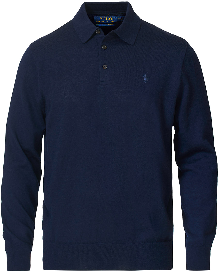 Herren | Pullover | Polo Ralph Lauren | Merino Knitted Polo Hunter Navy