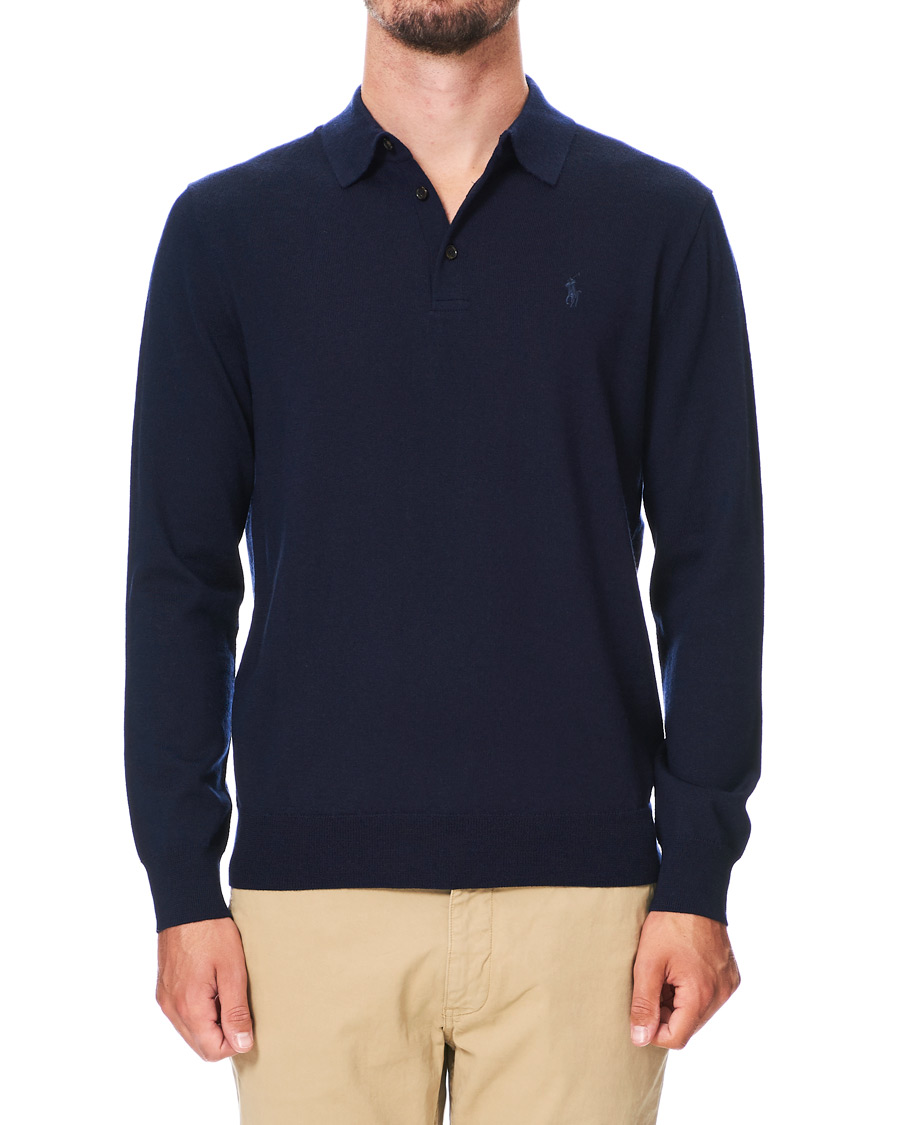 Herren | Pullover | Polo Ralph Lauren | Merino Knitted Polo Hunter Navy