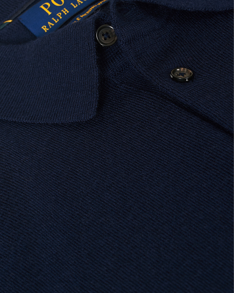 Herren | Pullover | Polo Ralph Lauren | Merino Knitted Polo Hunter Navy