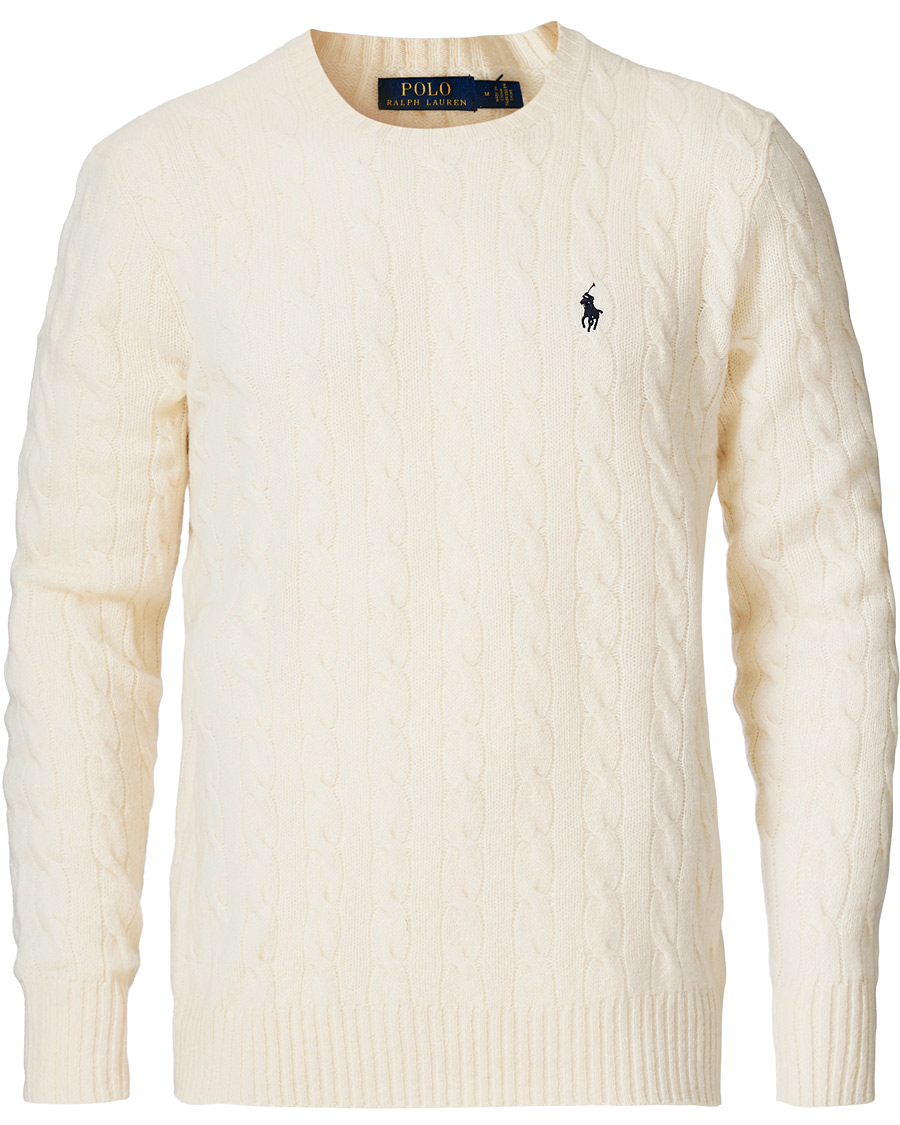 Herren | Pullover | Polo Ralph Lauren | Wool/Cashmere Cable Sweater Cream