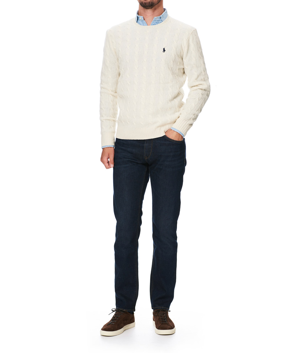 Herren | Pullover | Polo Ralph Lauren | Wool/Cashmere Cable Sweater Cream