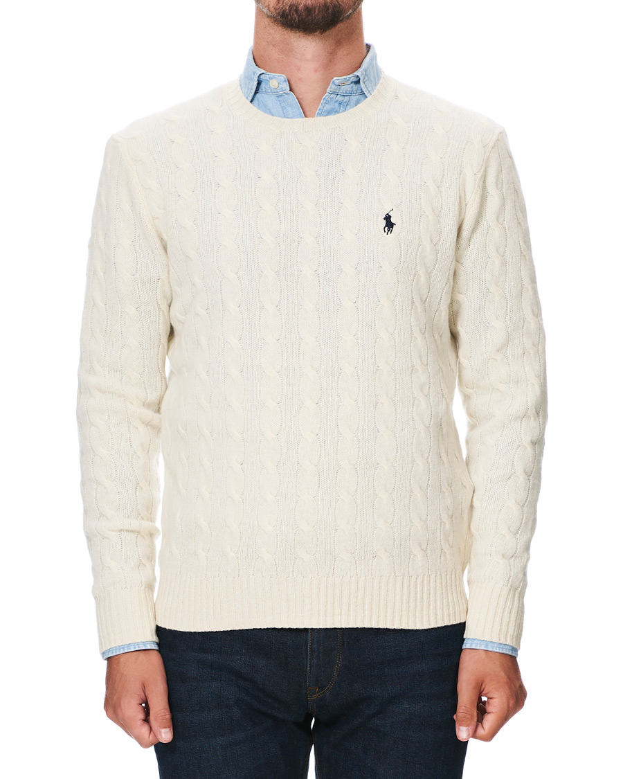 Herren | Pullover | Polo Ralph Lauren | Wool/Cashmere Cable Sweater Cream