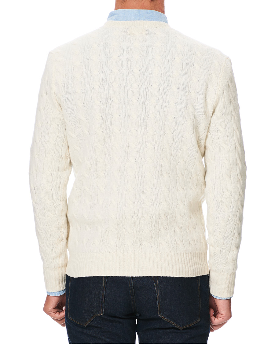 Herren | Pullover | Polo Ralph Lauren | Wool/Cashmere Cable Sweater Cream