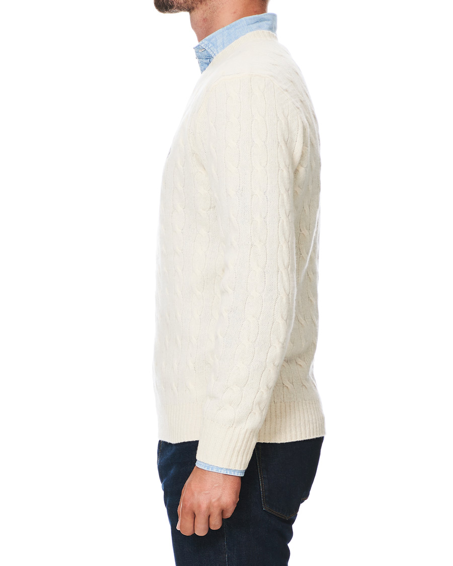 Herren | Pullover | Polo Ralph Lauren | Wool/Cashmere Cable Sweater Cream