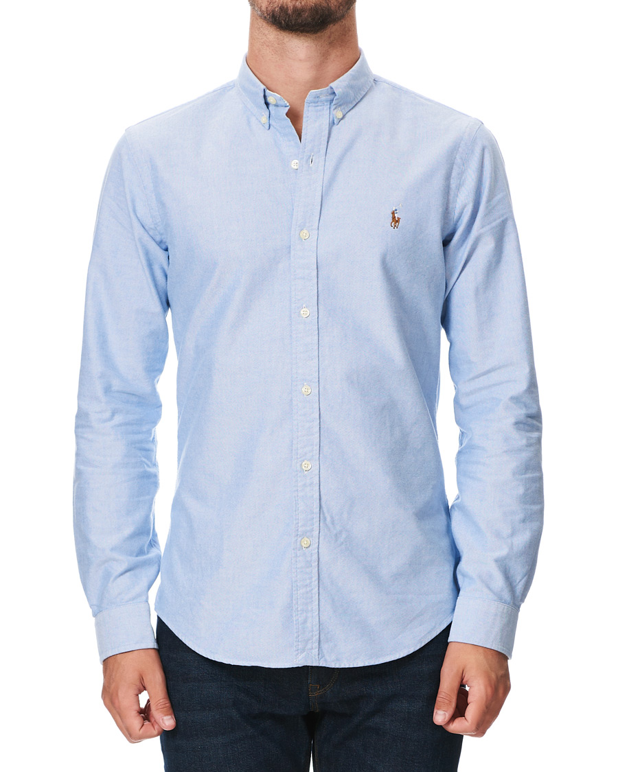 Herren | Hemden | Polo Ralph Lauren | Slim Fit Contrast Oxford Shirt Light Blue