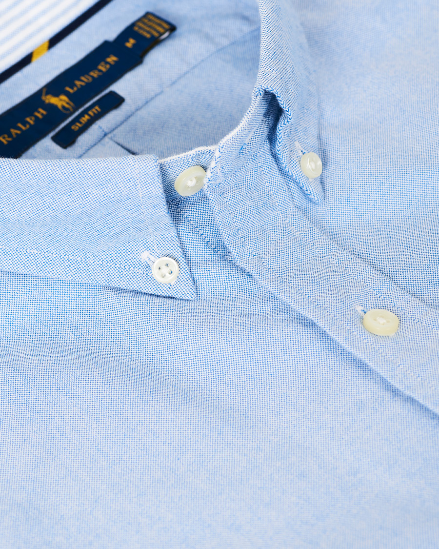 Herren | Hemden | Polo Ralph Lauren | Slim Fit Contrast Oxford Shirt Light Blue
