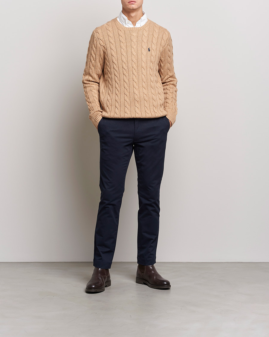Herren | Pullover | Polo Ralph Lauren | Cotton Cable Pullover Camel Melange