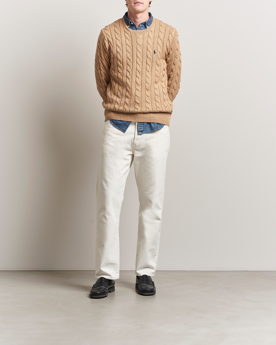 Herren | Pullover | Polo Ralph Lauren | Cotton Cable Pullover Camel Melange