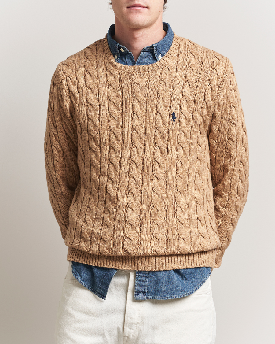 Herren | Pullover | Polo Ralph Lauren | Cotton Cable Pullover Camel Melange
