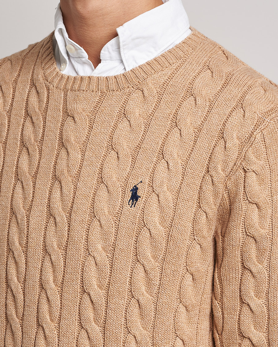 Herren | Pullover | Polo Ralph Lauren | Cotton Cable Pullover Camel Melange