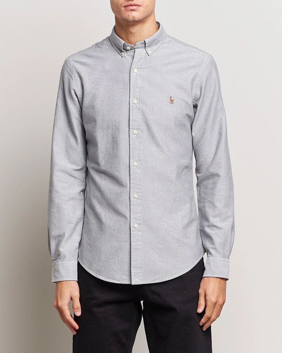 Herren | Hemden | Polo Ralph Lauren | Slim Fit Oxford Button Down Shirt Slate