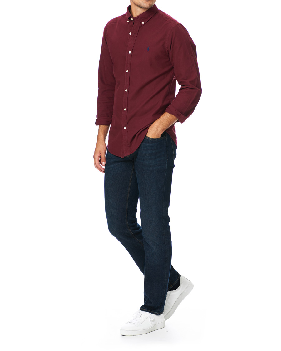 Herren | Hemden | Polo Ralph Lauren | Slim Fit Garment Dyed Oxford Shirt Wine