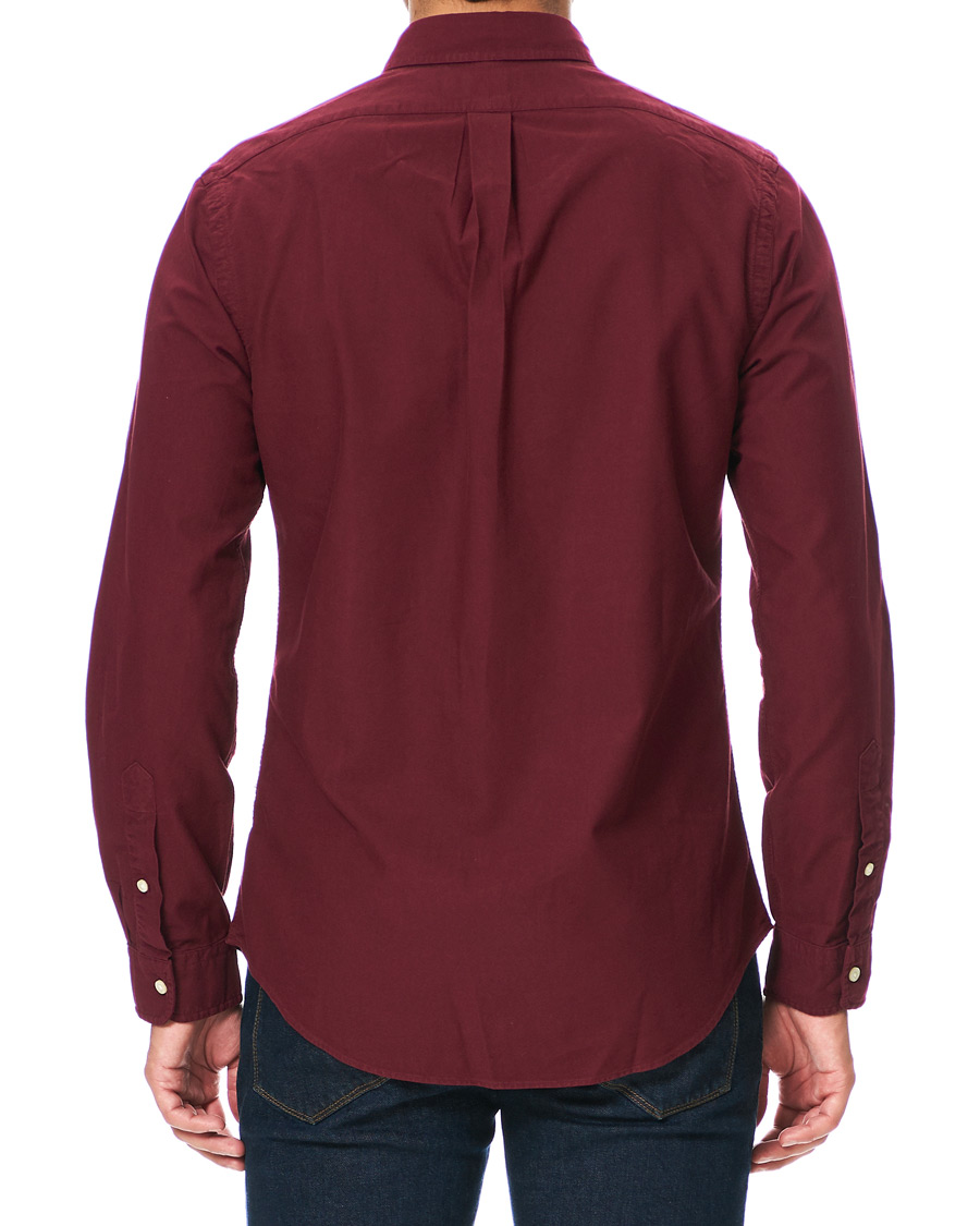 Herren | Hemden | Polo Ralph Lauren | Slim Fit Garment Dyed Oxford Shirt Wine