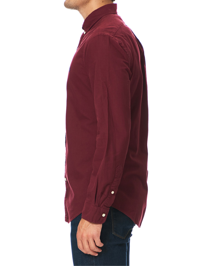 Herren | Hemden | Polo Ralph Lauren | Slim Fit Garment Dyed Oxford Shirt Wine