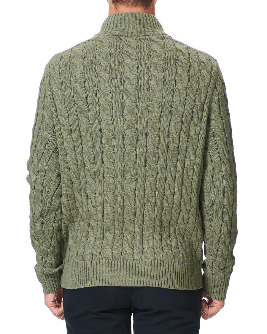 Herren | Pullover | Polo Ralph Lauren | Cotton Cable Half Zip Green
