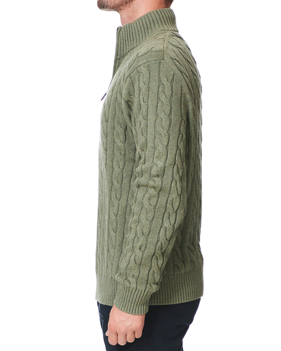Herren | Pullover | Polo Ralph Lauren | Cotton Cable Half Zip Green