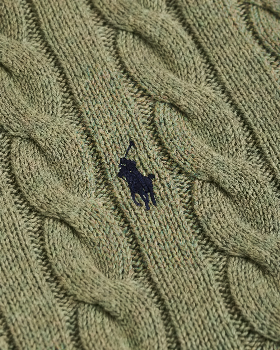 Herren | Pullover | Polo Ralph Lauren | Cotton Cable Half Zip Green