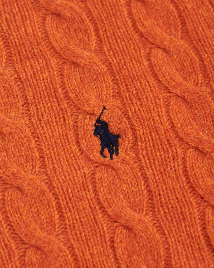 Herren | Pullover | Polo Ralph Lauren | Wool/Cashmere Cable Crew Neck Pullover Orange Heather