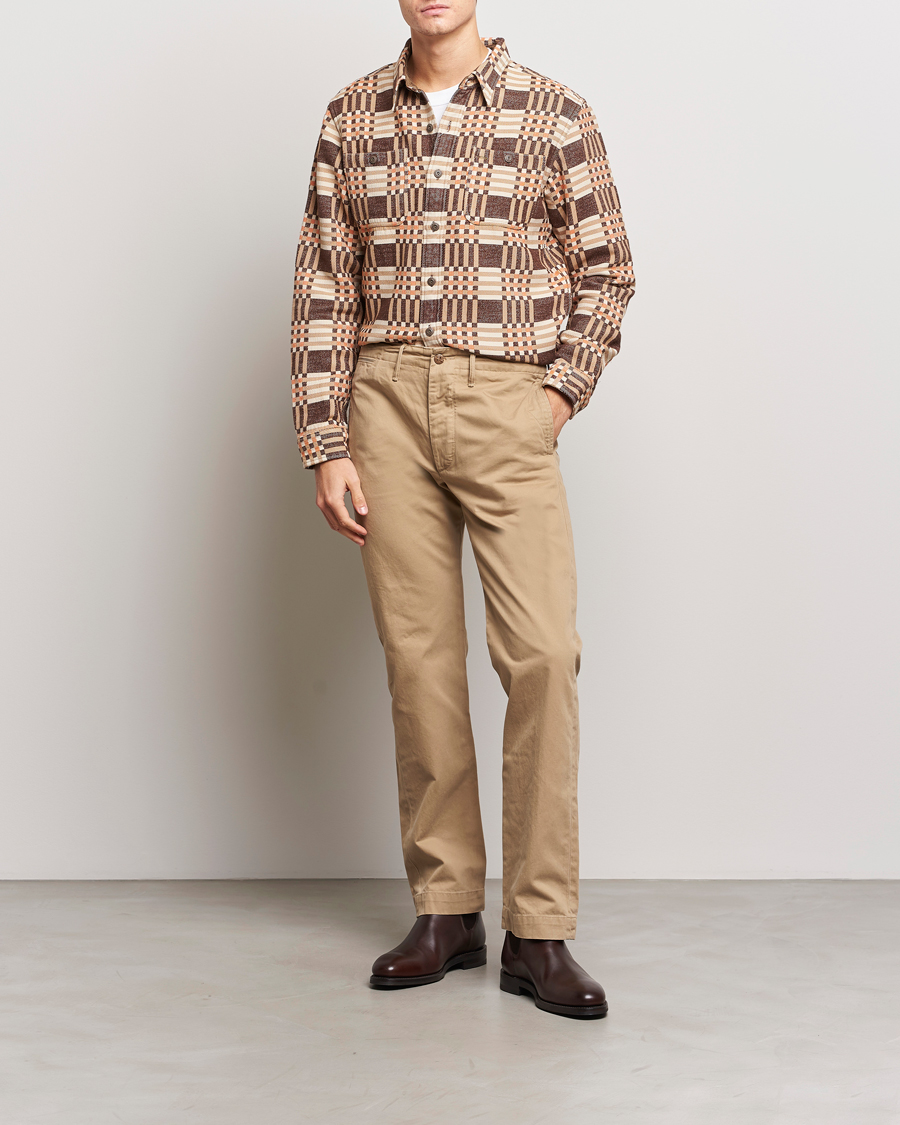 Herren | Hosen | RRL | Officers Flat Pant New Military Khaki