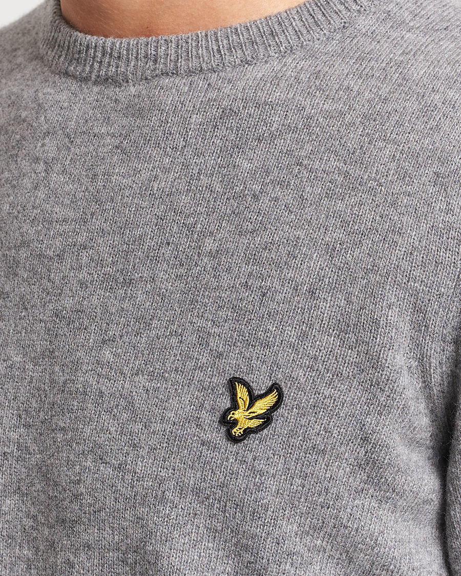 Herren | Pullover | Lyle & Scott | Lambswool Crew Neck Pullover Mid Grey Melange