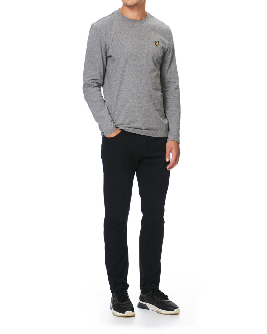 Herren | T-Shirts | Lyle & Scott | Long Sleeve Crew Neck Tee Mid Grey Marl