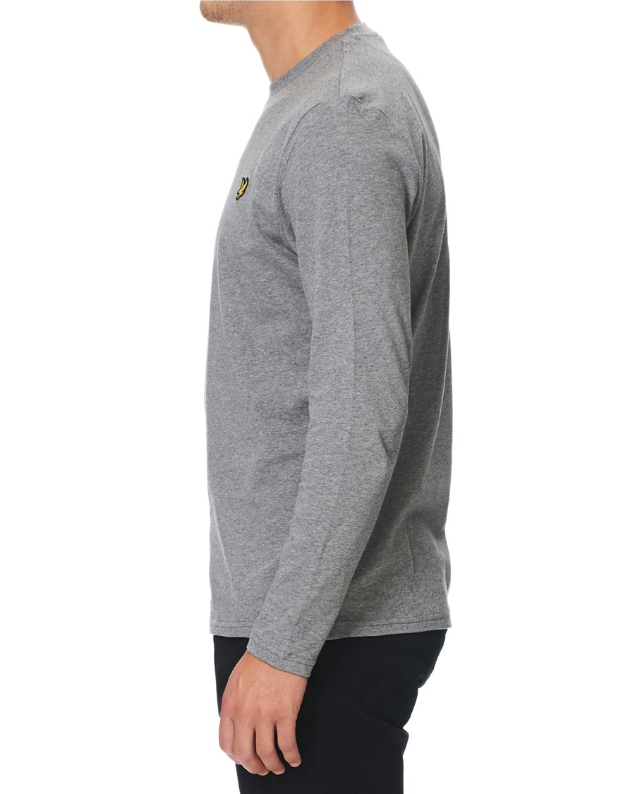 Herren | T-Shirts | Lyle & Scott | Long Sleeve Crew Neck Tee Mid Grey Marl