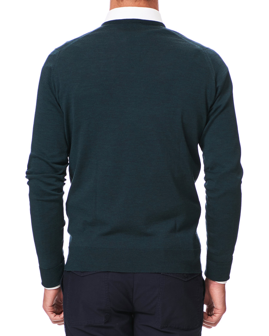 Herren | Pullover | John Smedley | Bobby Extra Fine Merino V-Neck Pullover Racing Green