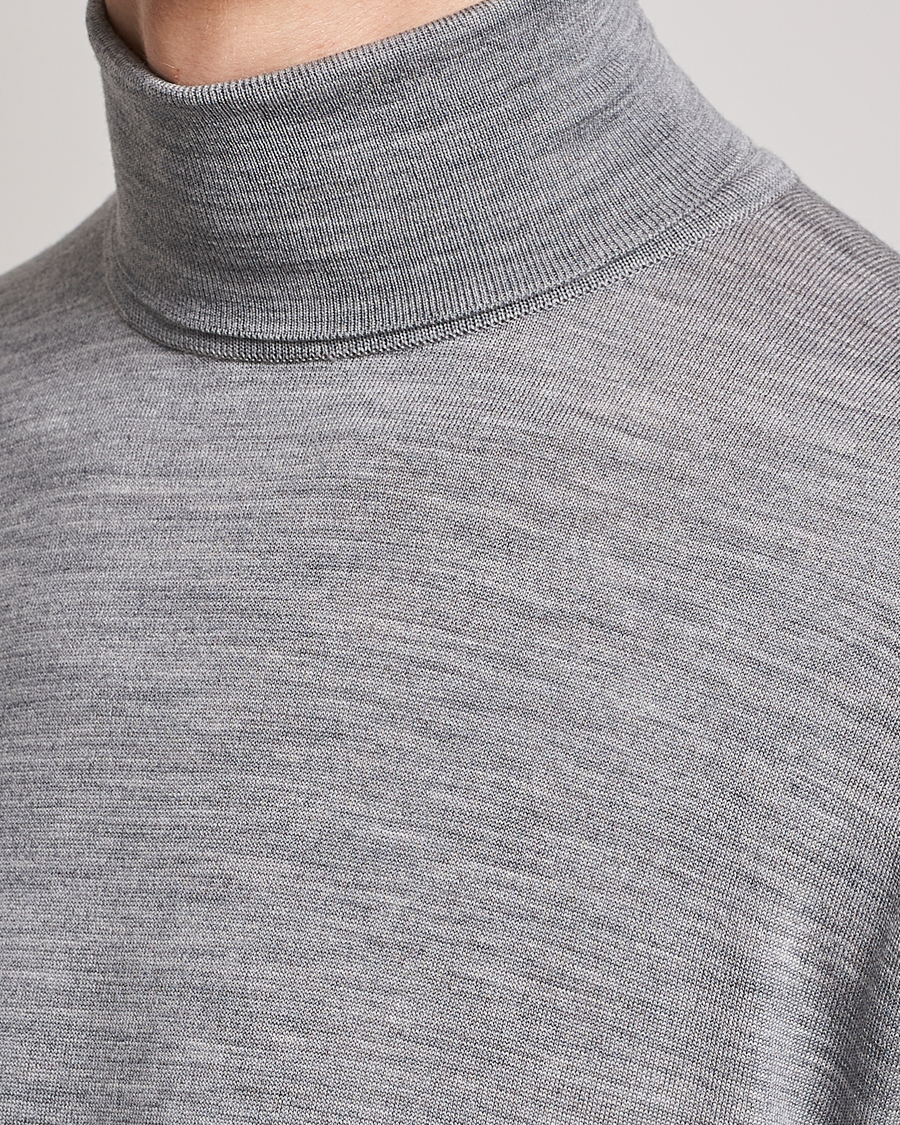 Herren | Pullover | John Smedley | Cherwell Extra Fine Merino Rollneck Silver