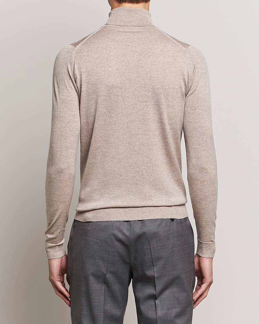 Herren | Pullover | John Smedley | Cherwell Extra Fine Merino Rollneck Soft Fawn