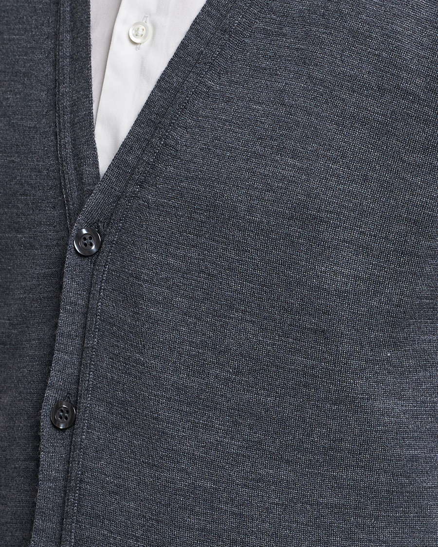 Herren | Pullover | John Smedley | Huntswood Slim Fit Waistcoat Charcoal