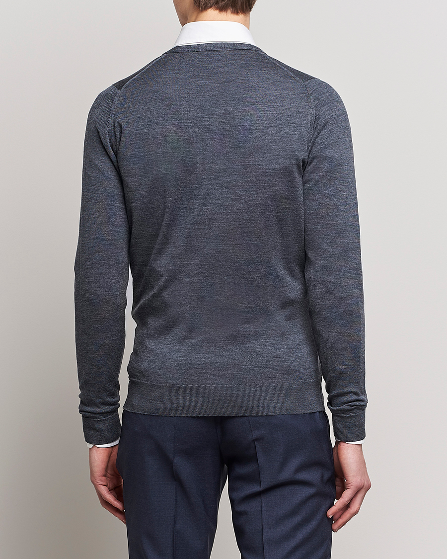 Herren | Pullover | John Smedley | Petworth Extra Fine Merino Cardigan Charcoal