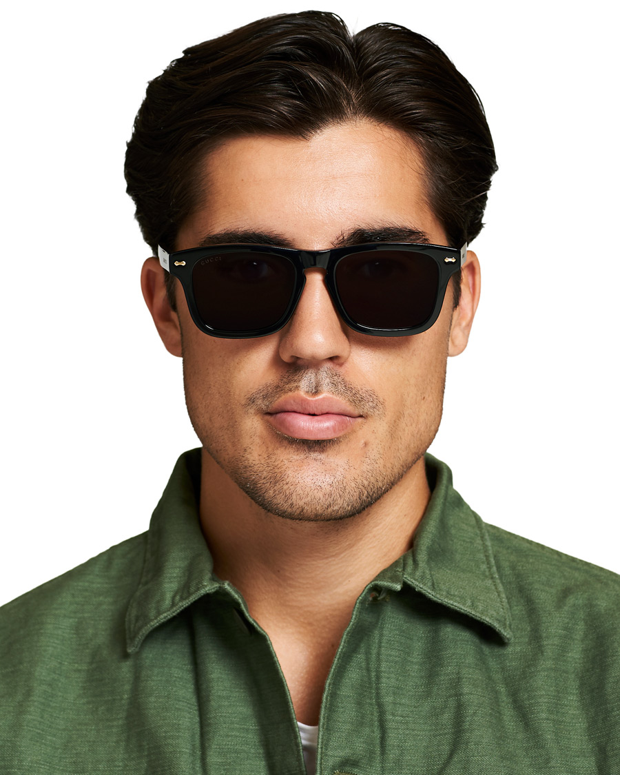Herren | Gucci GG0735S Sunglasses Black/Grey | Gucci | GG0735S Sunglasses Black/Grey