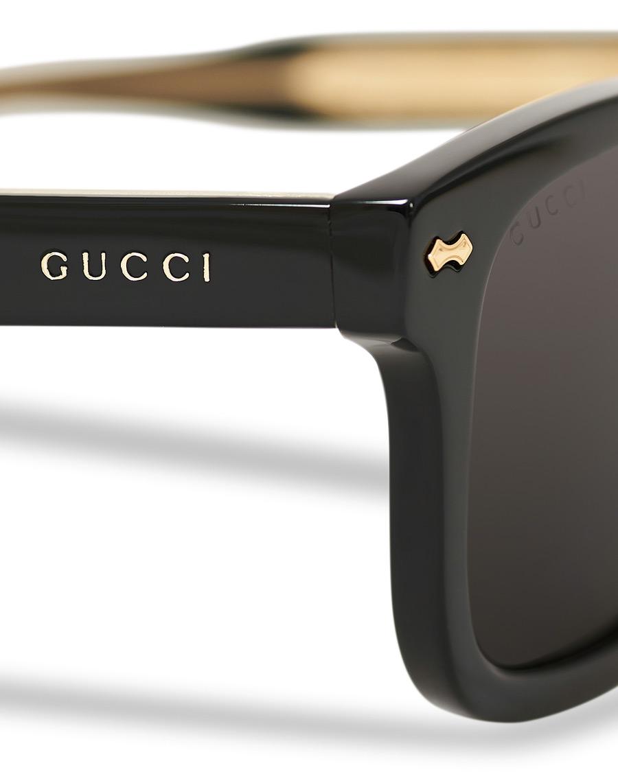 Herren | Gucci GG0735S Sunglasses Black/Grey | Gucci | GG0735S Sunglasses Black/Grey