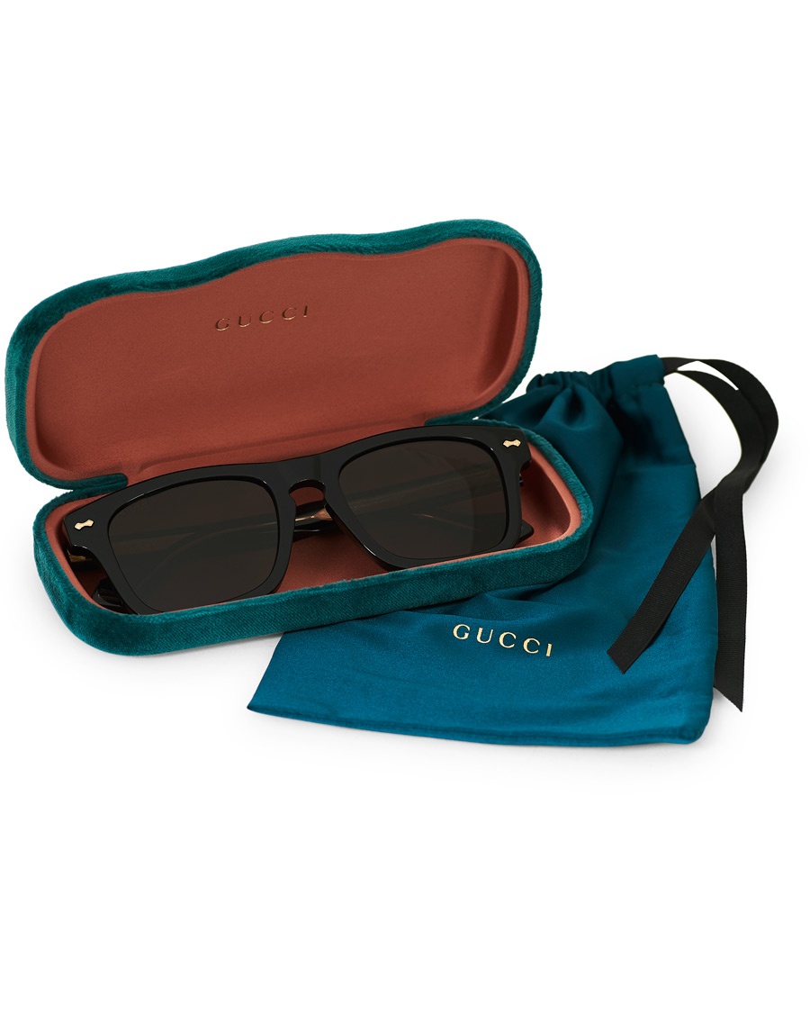 Herren | Gucci GG0735S Sunglasses Black/Grey | Gucci | GG0735S Sunglasses Black/Grey