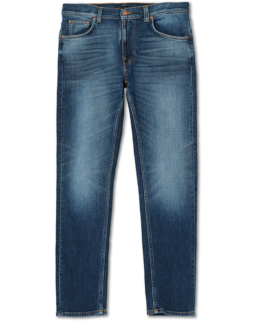 Herren | Jeans | Nudie Jeans | Lean Dean Stretch Jeans Dark Sharp Twill