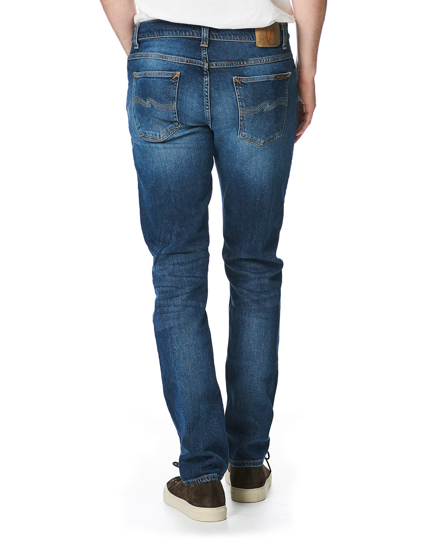 Herren | Jeans | Nudie Jeans | Lean Dean Stretch Jeans Dark Sharp Twill